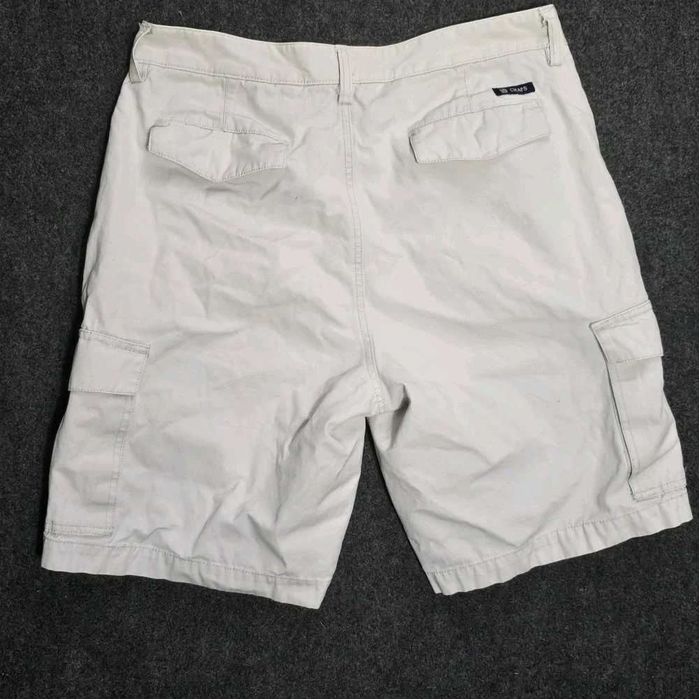 Men's CHAPS Casual Flat Front 100% Cotton Shorts Hampton Khaki Size 32